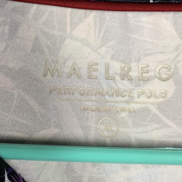 Maelreg Performance Polo Shirt Men's XL Multicolor Floral Preppy Colorful Print - Picture 4 of 8